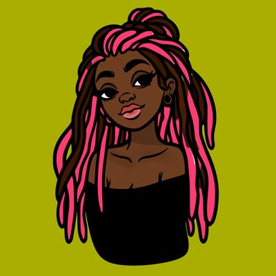 woman with dreadlock