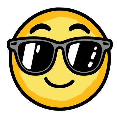 emoji with sunglasses