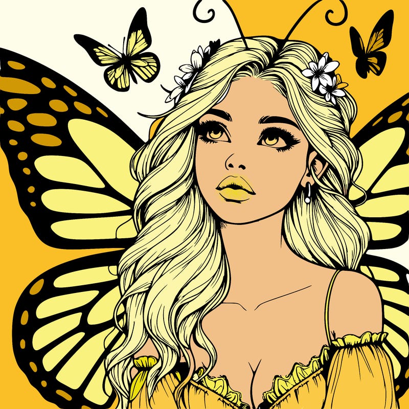 butterfly fairy realistic girl