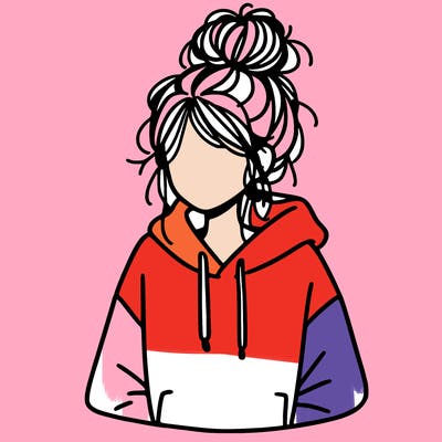 girl with messy hair bun with oversized hoodie