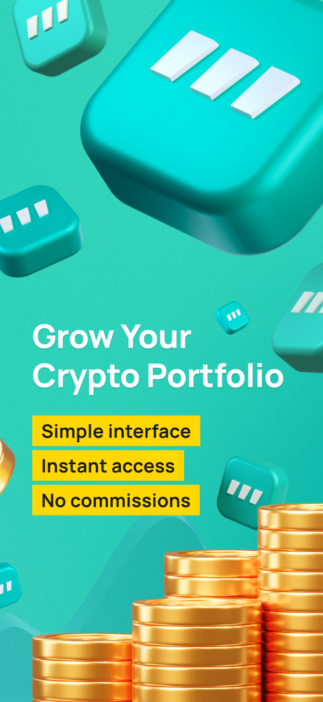 3Commas: Crypto Trading Tools - Una grafica promozionale per l'app di trading cripto 3Commas che evidenzia la crescita del portafoglio e la sua interfaccia semplice.