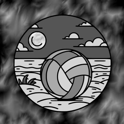 volleyball on a beach