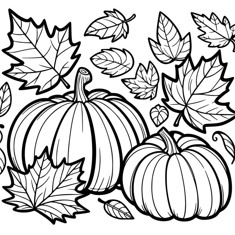 autumn (leaves, pumpkins)