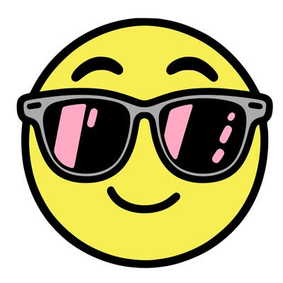 emoji with sunglasses