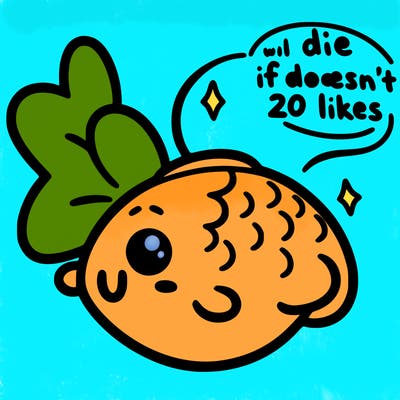 cute fish that will die if it doesn’t get 20 likes