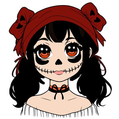 realistic girl halloween