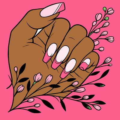 nails with french tip