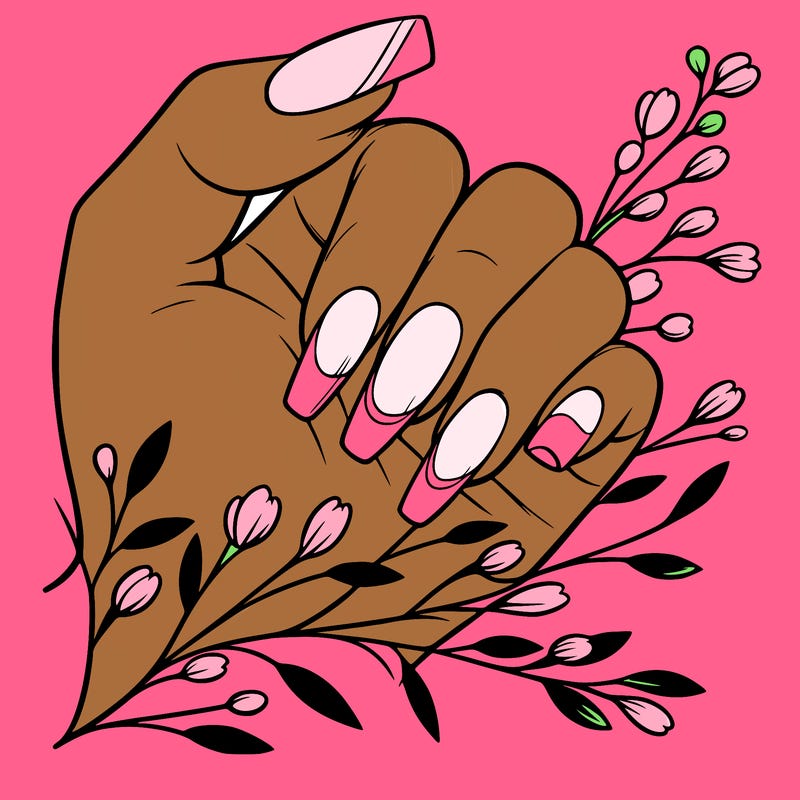 nails with french tip