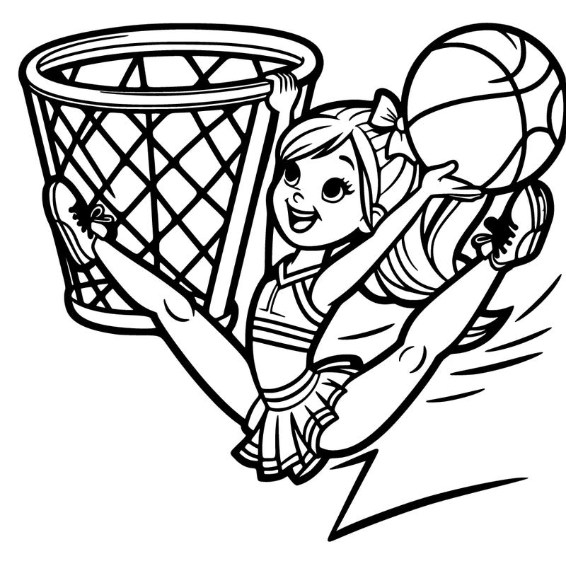 cheerleader basket stunt