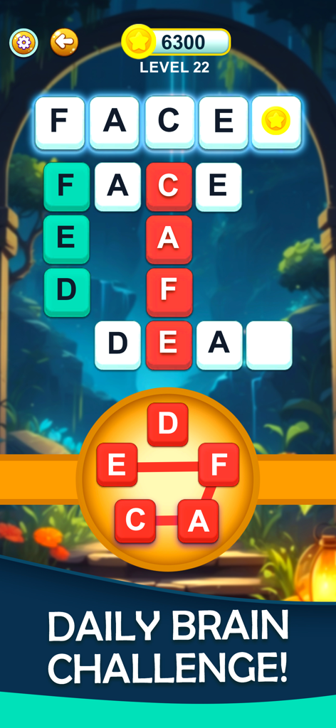 Word Cross - Word Puzzles - Word Cross gameplay featuring a daily brain challenge crossword puzzle