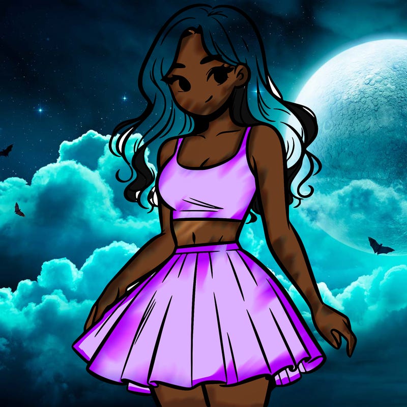 woman in a skirt and crop top