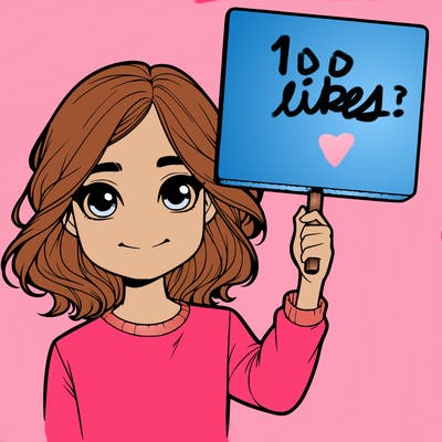 realistic girl holding up a sign