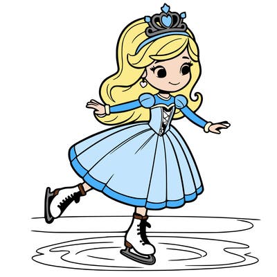 princess skating on ice