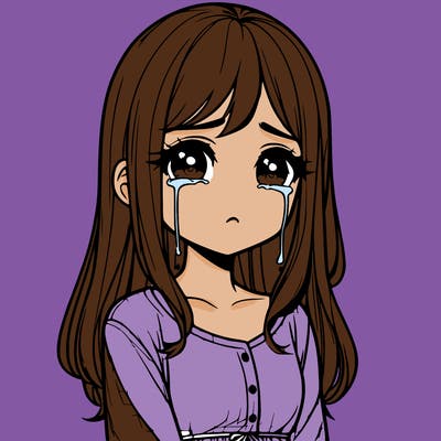 realistic girl crying