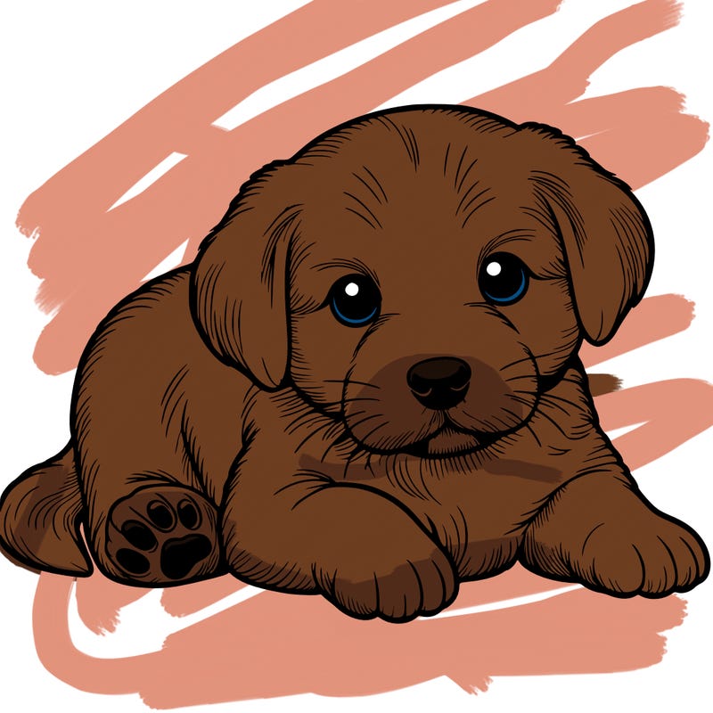 a cute realistic puppy