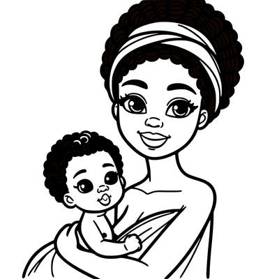 black woman and her baby