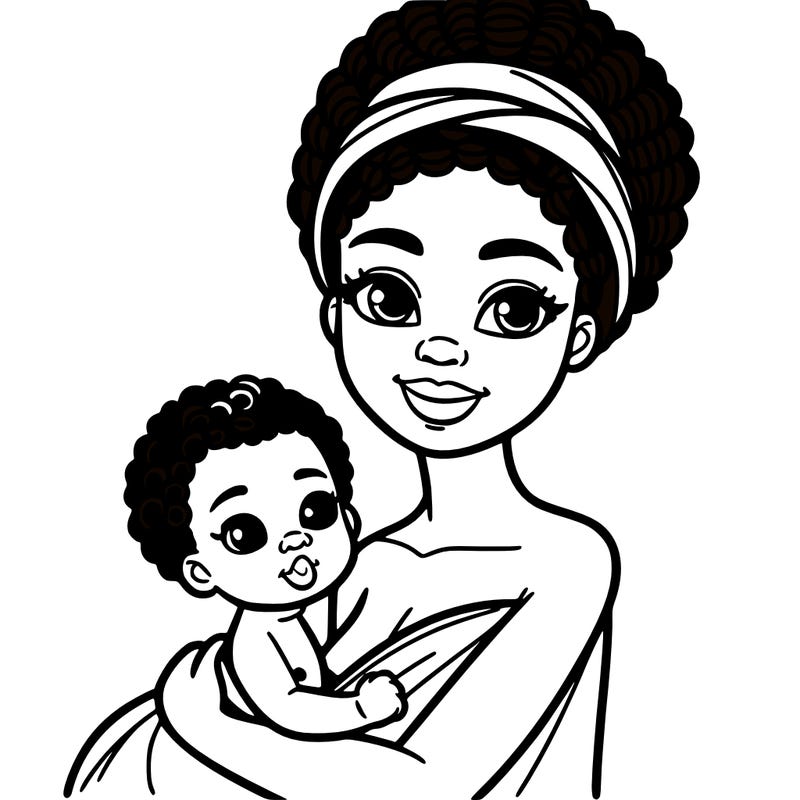 black woman and her baby