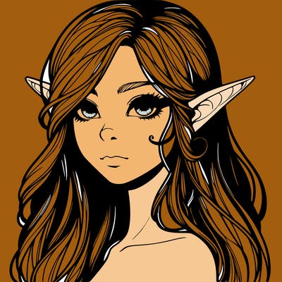 elf girl realistic dark fantasy