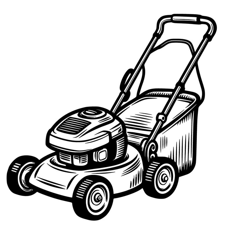a simple push lawn mower