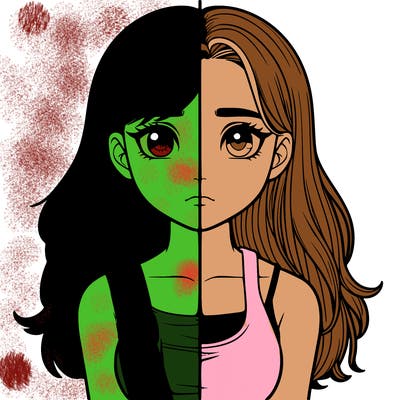 realistic girl split