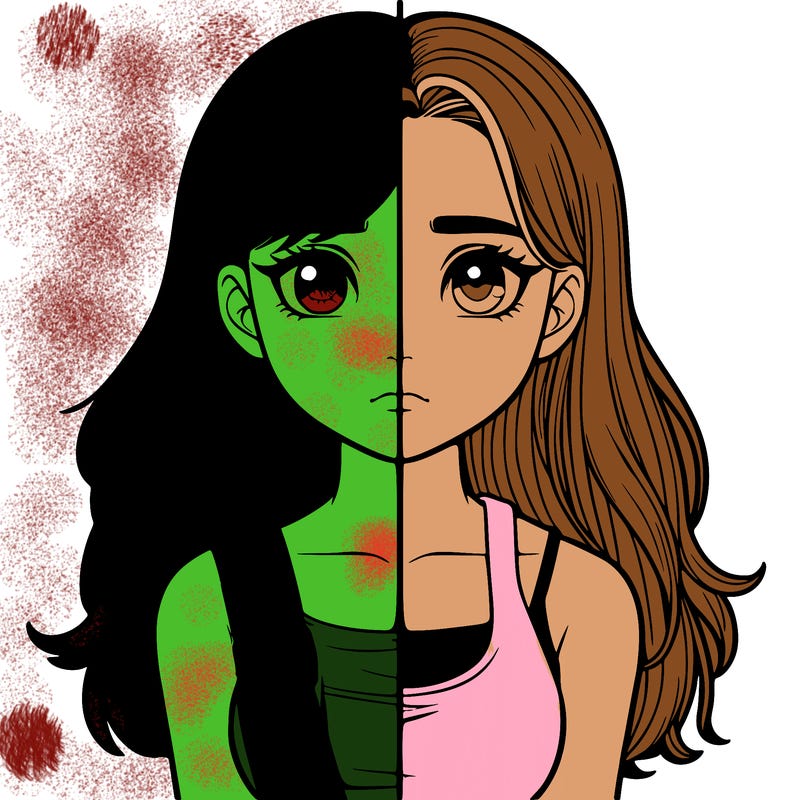 realistic girl split