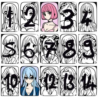 girls that look diffrent anime