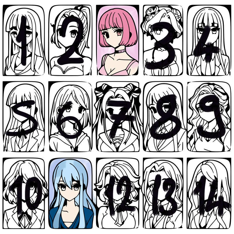 girls that look diffrent anime