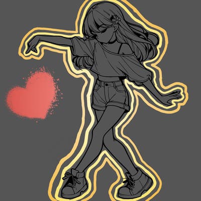 realistic girl danceing