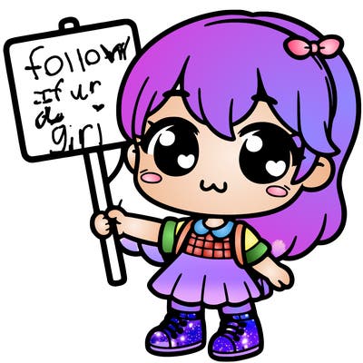 cute girl holding a sighn