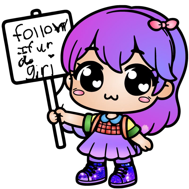 cute girl holding a sighn