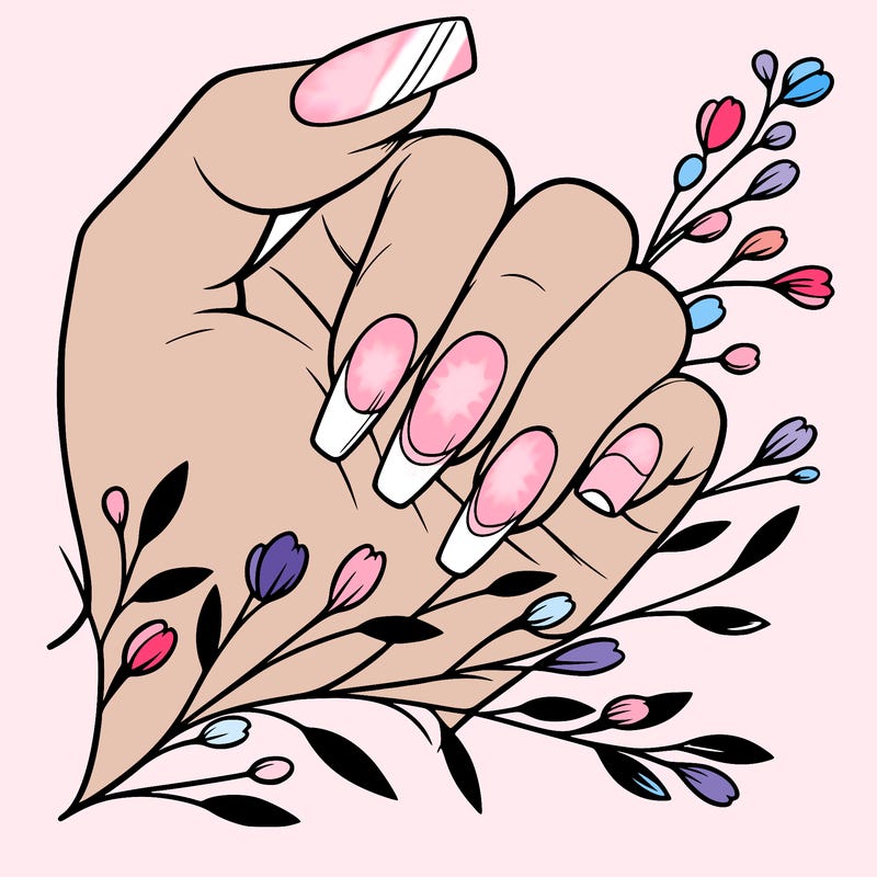 nails with french tip