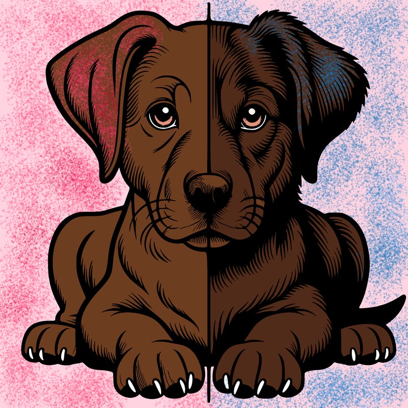 realistic dog split picture