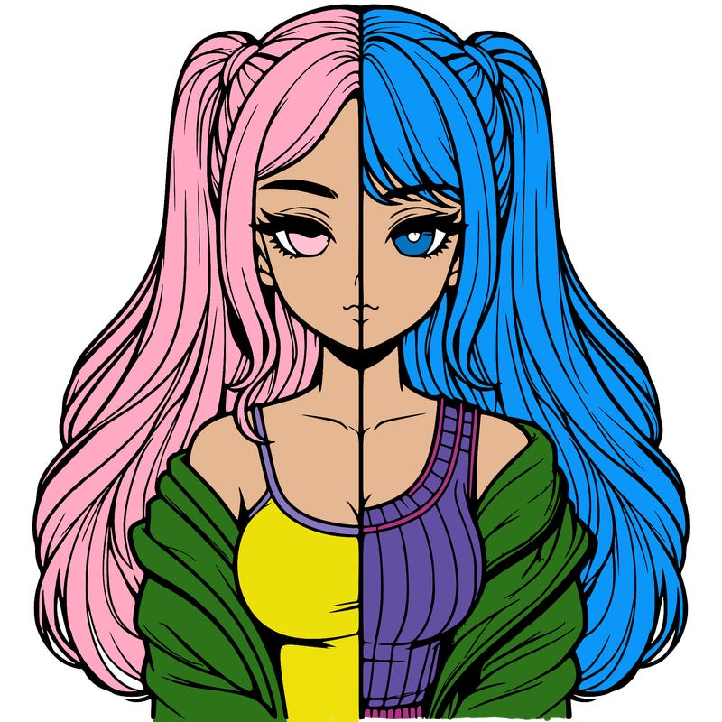 realistic girl split