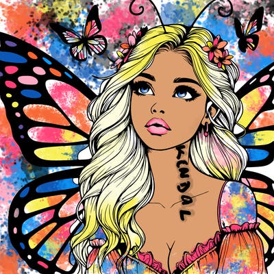 butterfly fairy realistic girl