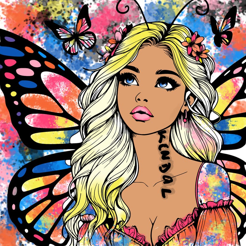 butterfly fairy realistic girl