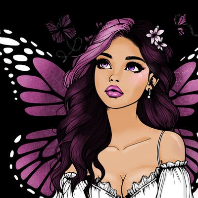 butterfly fairy realistic girl