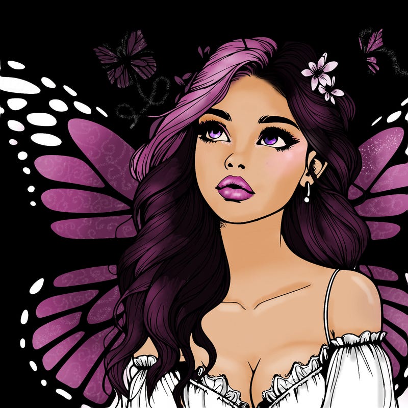 butterfly fairy realistic girl