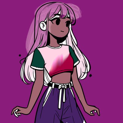 girl in a cute crop top