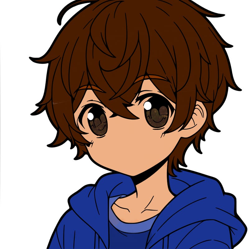 a cute anime boy