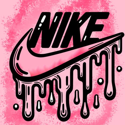dripping nike logo