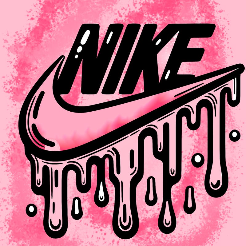 dripping nike logo