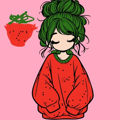 girl with baggy sweatshirt and messy bun