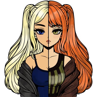 realistic girl split