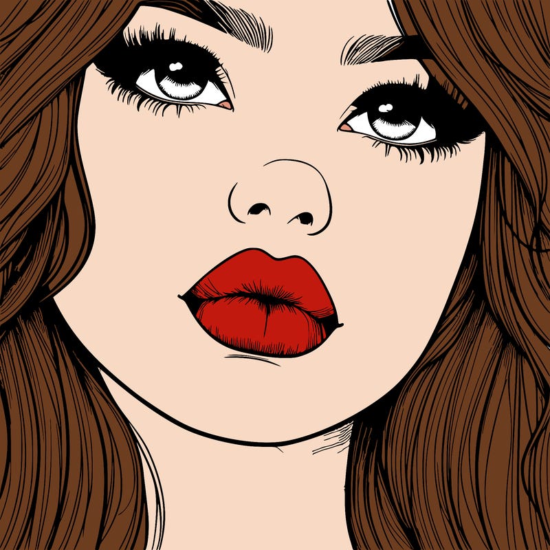 really realistic girl with lips