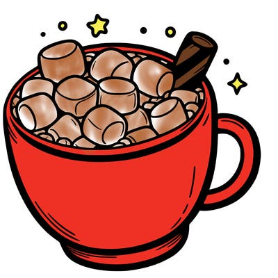 hot chocolate  with marshmallows