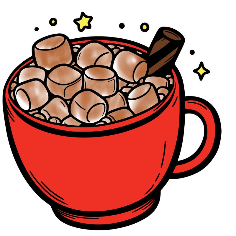 hot chocolate  with marshmallows