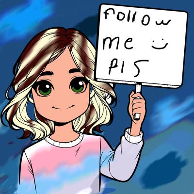 realistic girl holding up a sign