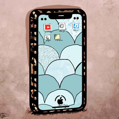 simple blank iphone