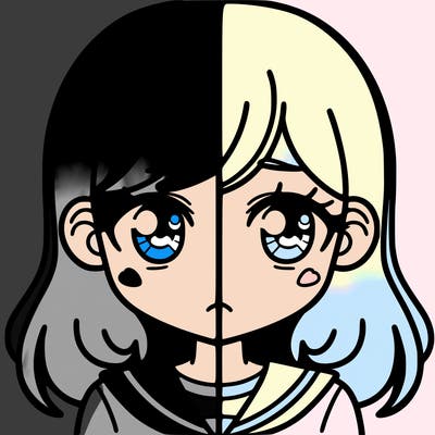 a split of a girl