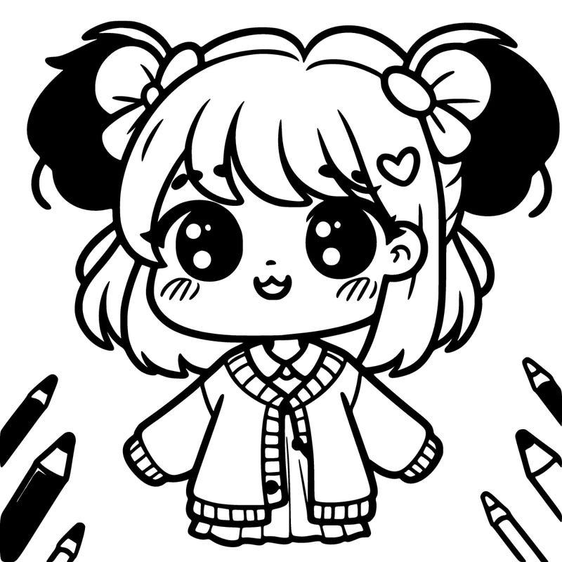 cute drawing of a girl